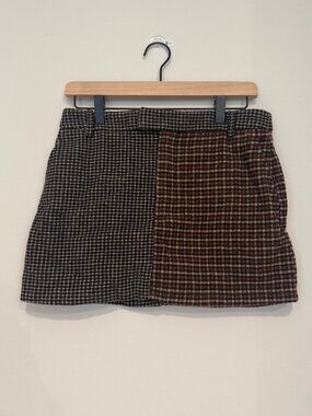 Rails Tweed Mini Skirt Size Small Houndstooth Patchwork
